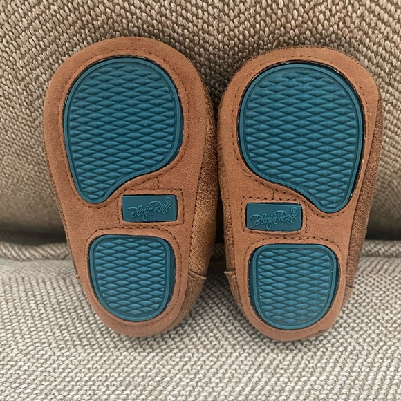 Blazin’ Roxx Infant Faux Leather Chukka Bootie. Brown W/Turquoise Weave. Sz 0-6M - Picture 5 of 15